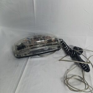 Lenoxx Sound PH-1400 Clear See-Through Vintage Corded Landline Telephone a12